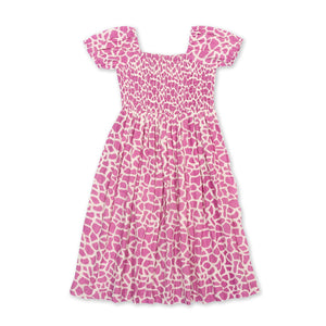 Giraffe Short Sleeve Shirred Dress - 1 Left Size 2-3 years-Kite-Modern Rascals