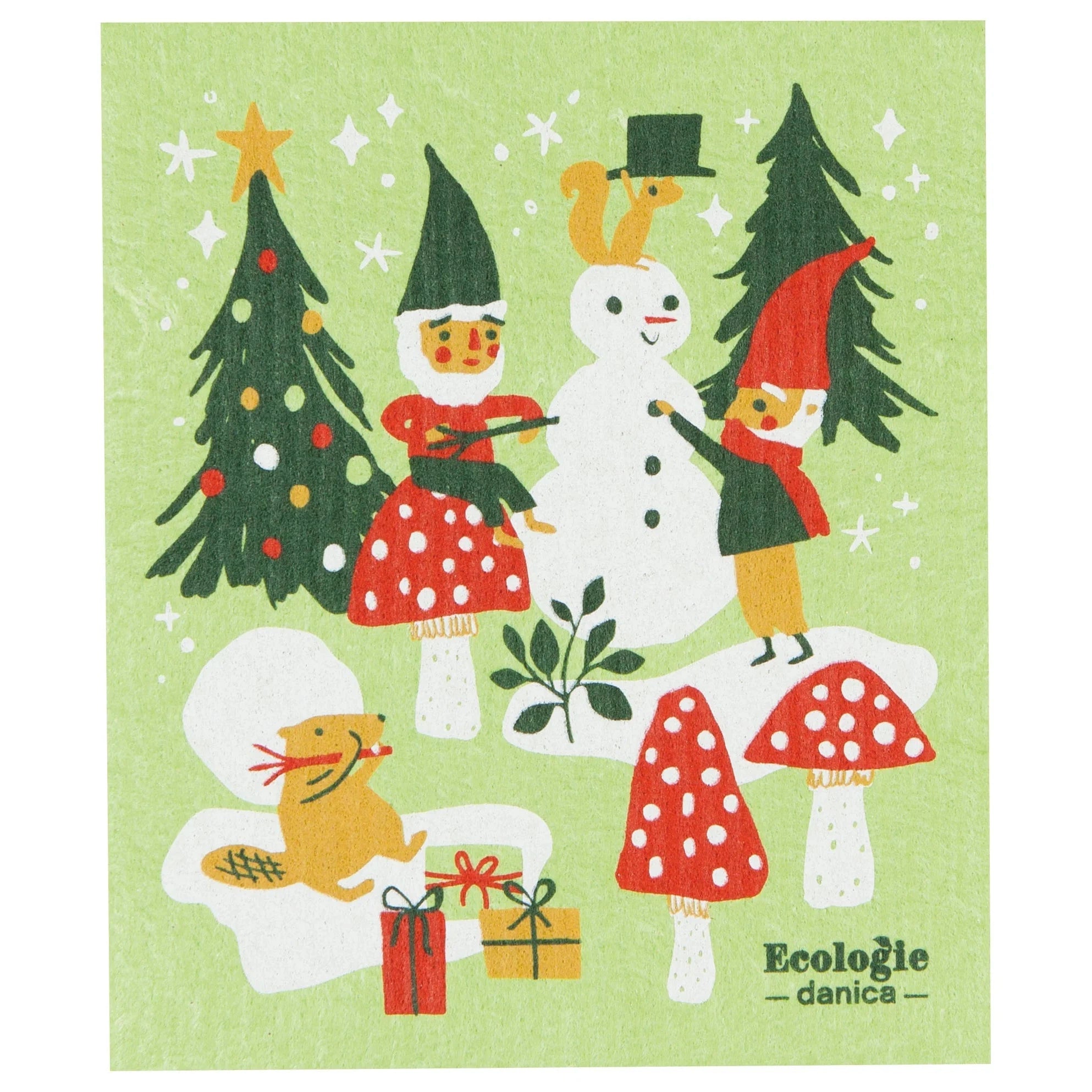 Gnome for the Holidays Swedish Dishcloth-Danica-Modern Rascals