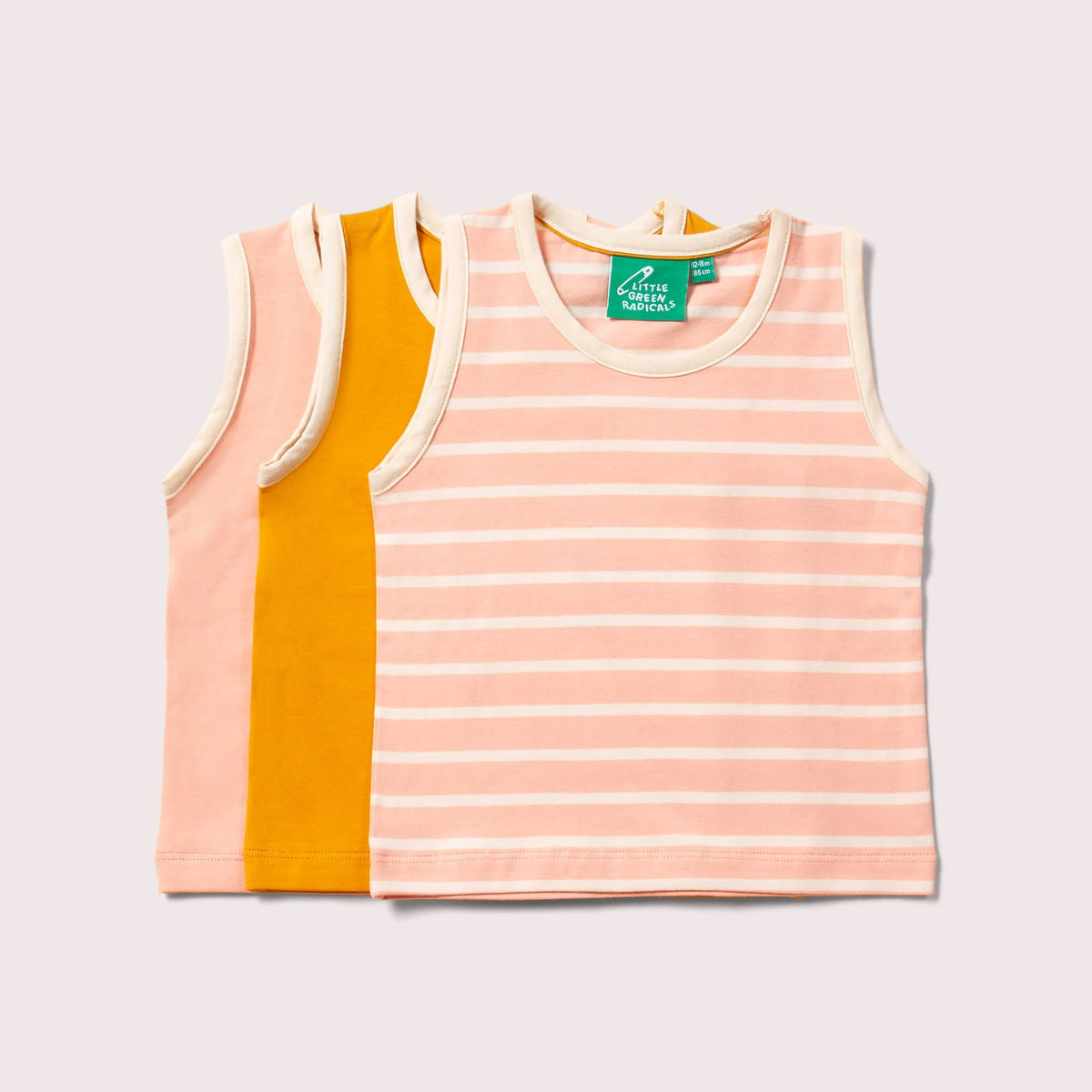 Gold Organic Tank Top Set - 3 Pack - 1 Left Size 3-4 years-Little Green Radicals-Modern Rascals