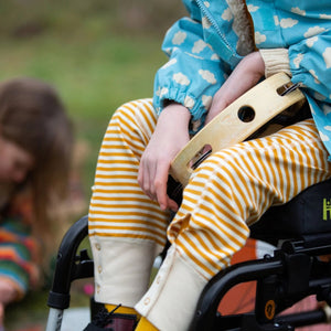 Gold Striped Extra Long Adaptive Joggers - 2 Left Size 2-3 & 4-5 years-Little Green Radicals-Modern Rascals