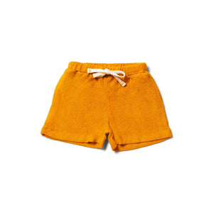 Gold Terry Shorts - 1 Left Size 7-8 years-Little Green Radicals-Modern Rascals