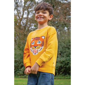 Gold / Tiger Superb Stitched Sweatshirt-Frugi-Modern Rascals