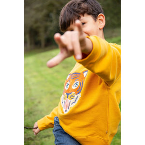 Gold / Tiger Superb Stitched Sweatshirt-Frugi-Modern Rascals