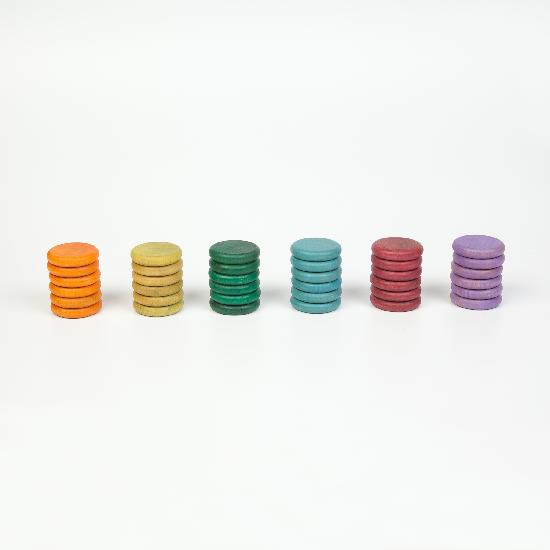 Grapat Coloured Coins - 36 pieces in 6 Non-Basic Colours-Grapat-Modern Rascals