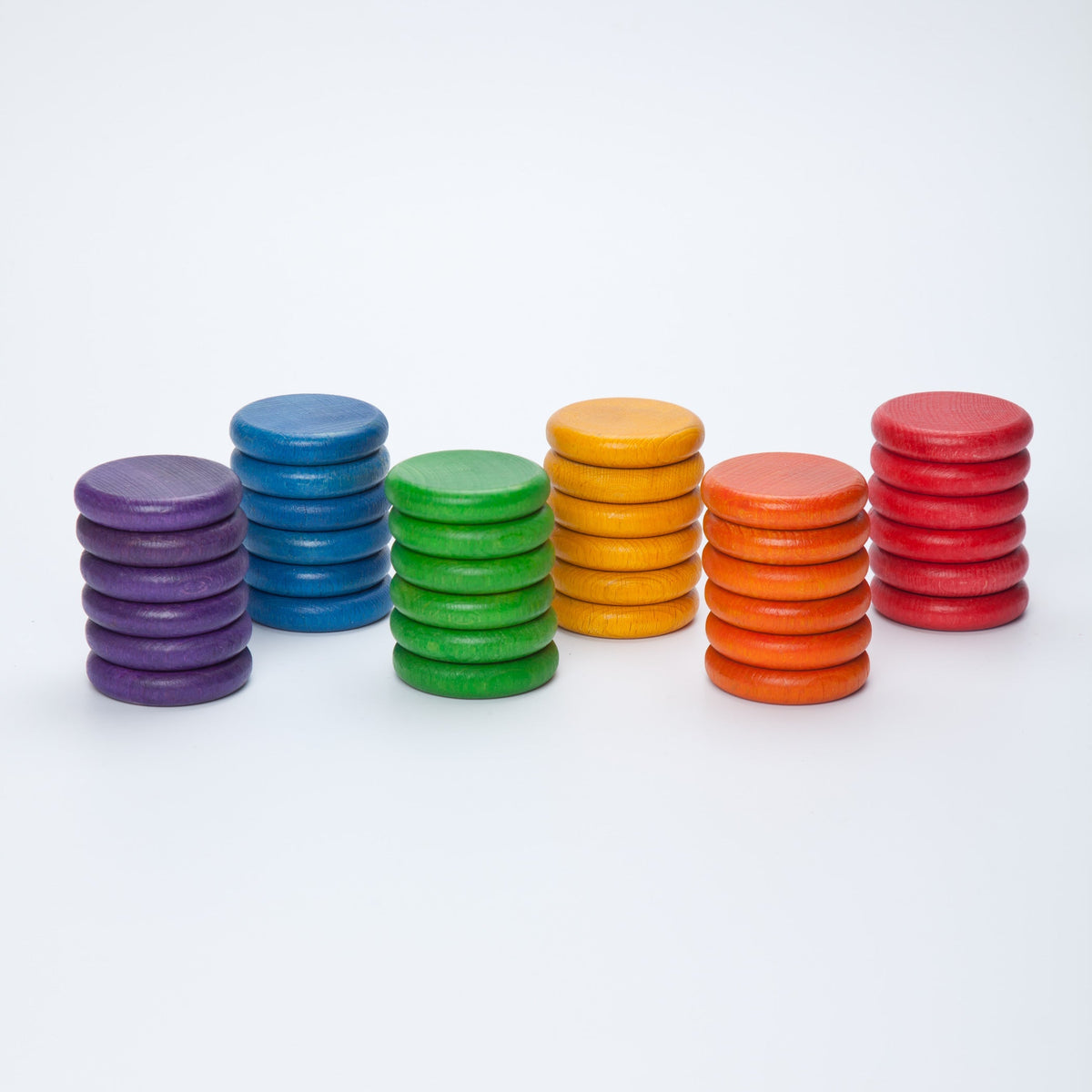 Grapat Coloured Coins - 36 pieces in 6 Rainbow Colours-Grapat-Modern Rascals