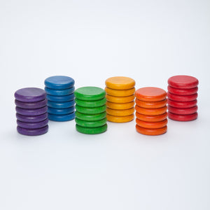 Grapat Coloured Coins - 36 pieces in 6 Rainbow Colours-Grapat-Modern Rascals