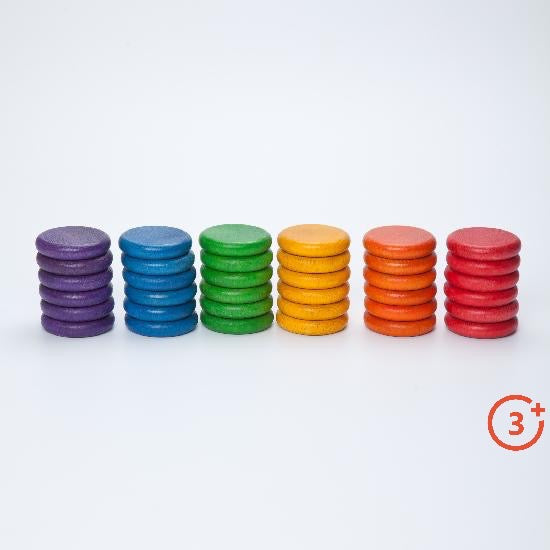 Grapat Coloured Coins - 36 pieces in 6 Rainbow Colours-Grapat-Modern Rascals