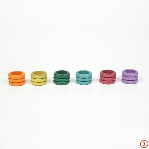 Grapat Coloured Rings - 18 pieces in 6 Non-Basic Colours-Grapat-Modern Rascals