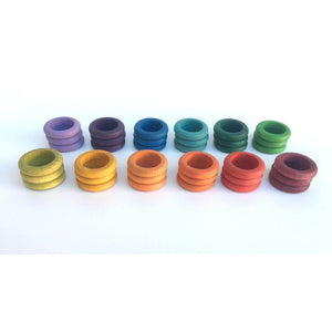 Grapat Coloured Rings - 36 pieces in 12 Colours-Grapat-Modern Rascals
