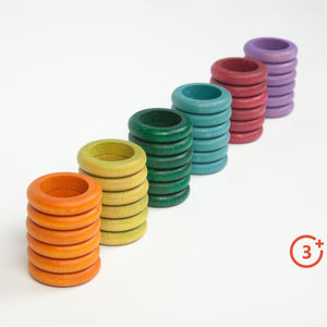 Grapat Coloured Rings - 36 pieces in 6 Non-Basic Colours-Grapat-Modern Rascals