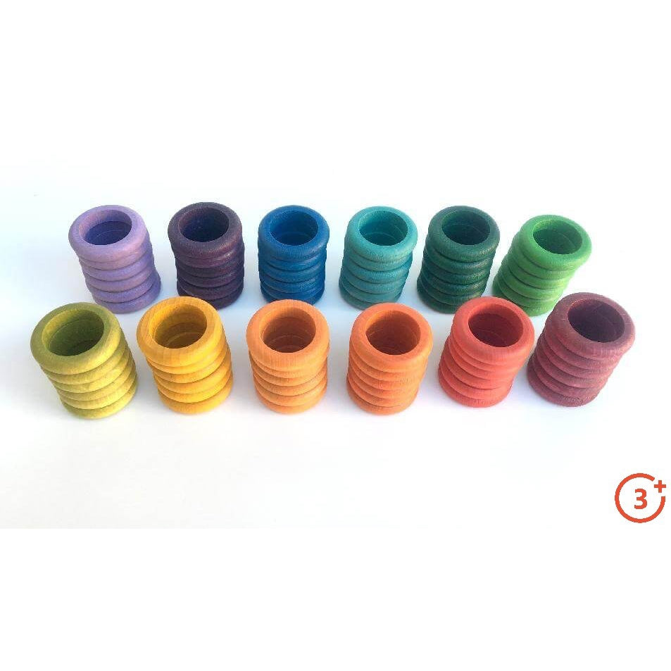 Grapat Coloured Rings - 72 pieces in 12 Colours-Grapat-Modern Rascals