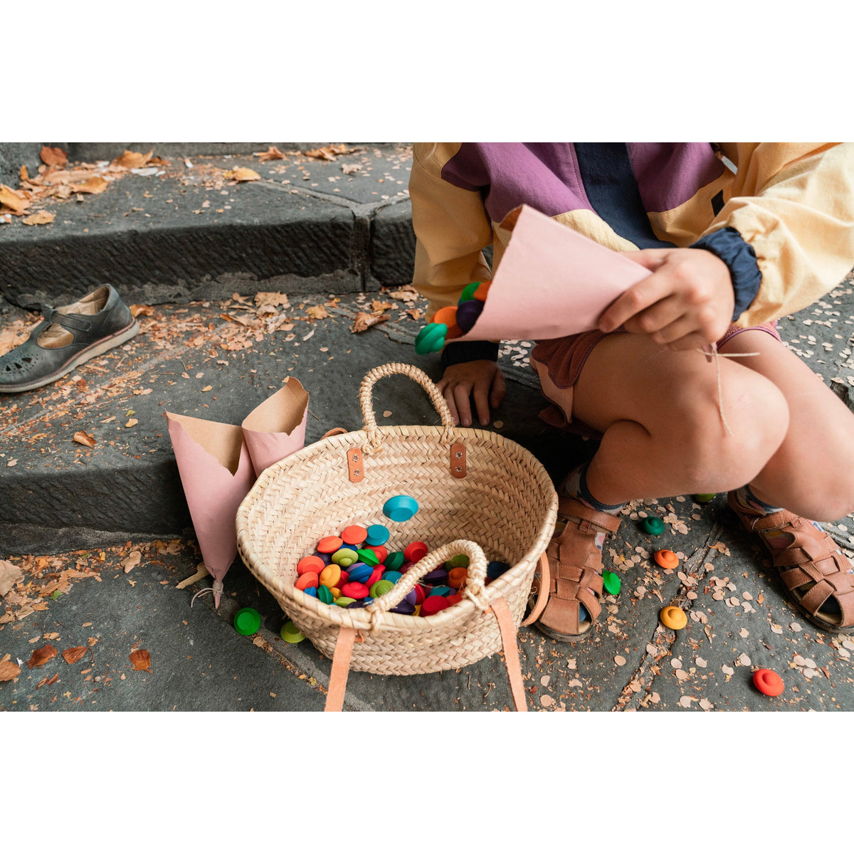 Grapat Loose Parts Flowers in Rainbow - 36 pieces-Grapat-Modern Rascals