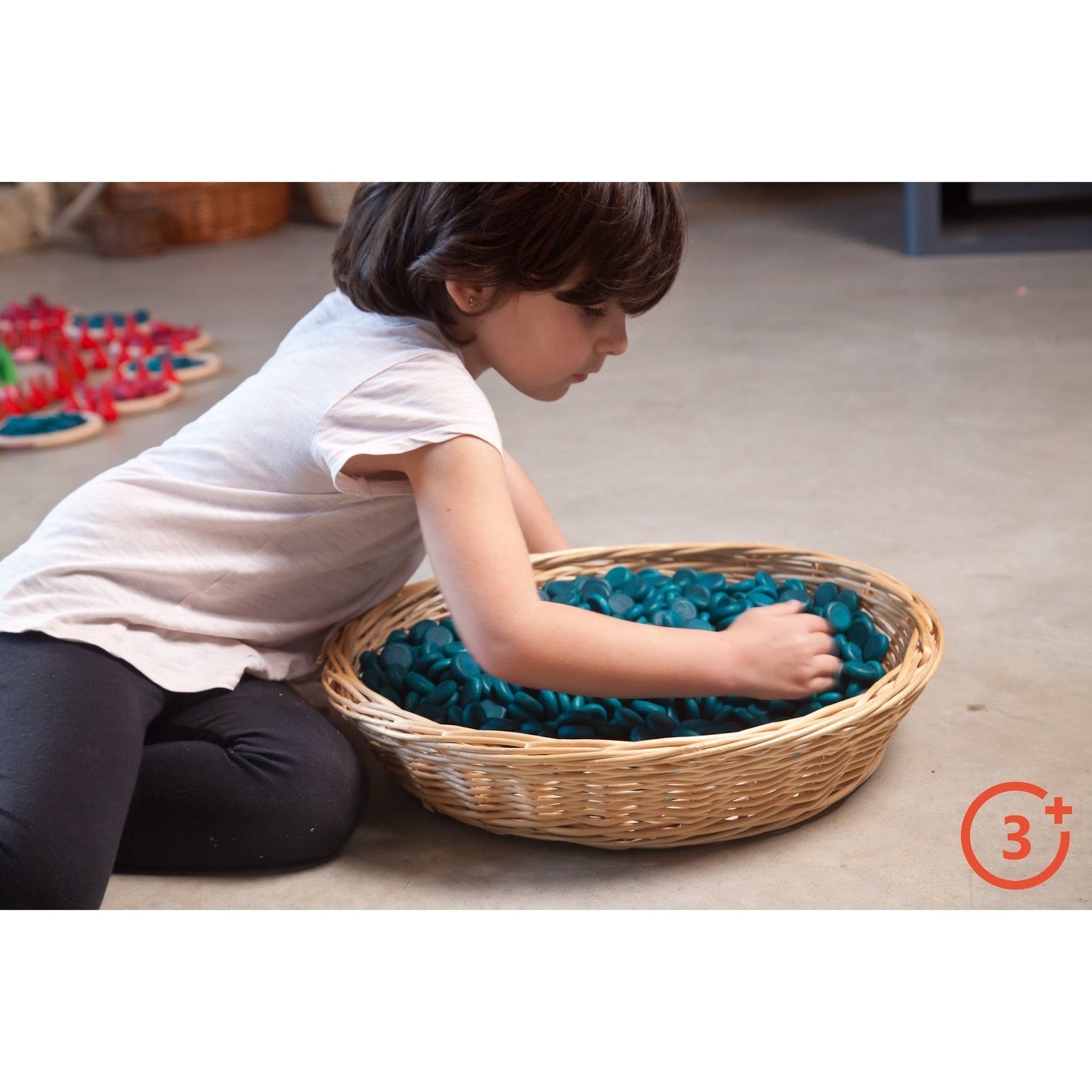 Grapat Loose Parts Mini Coins - 36 pieces in Blues-Grapat-Modern Rascals