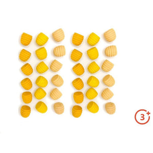 Grapat Loose Parts Mini Honeycombs - 36 pieces in Yellows-Grapat-Modern Rascals