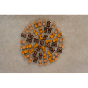 Grapat Loose Parts Mini Mushrooms - 36 pieces in Browns-Grapat-Modern Rascals