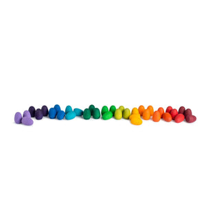 Grapat Loose Parts Rainbow Eggs - 36 pieces in Rainbow-Grapat-Modern Rascals