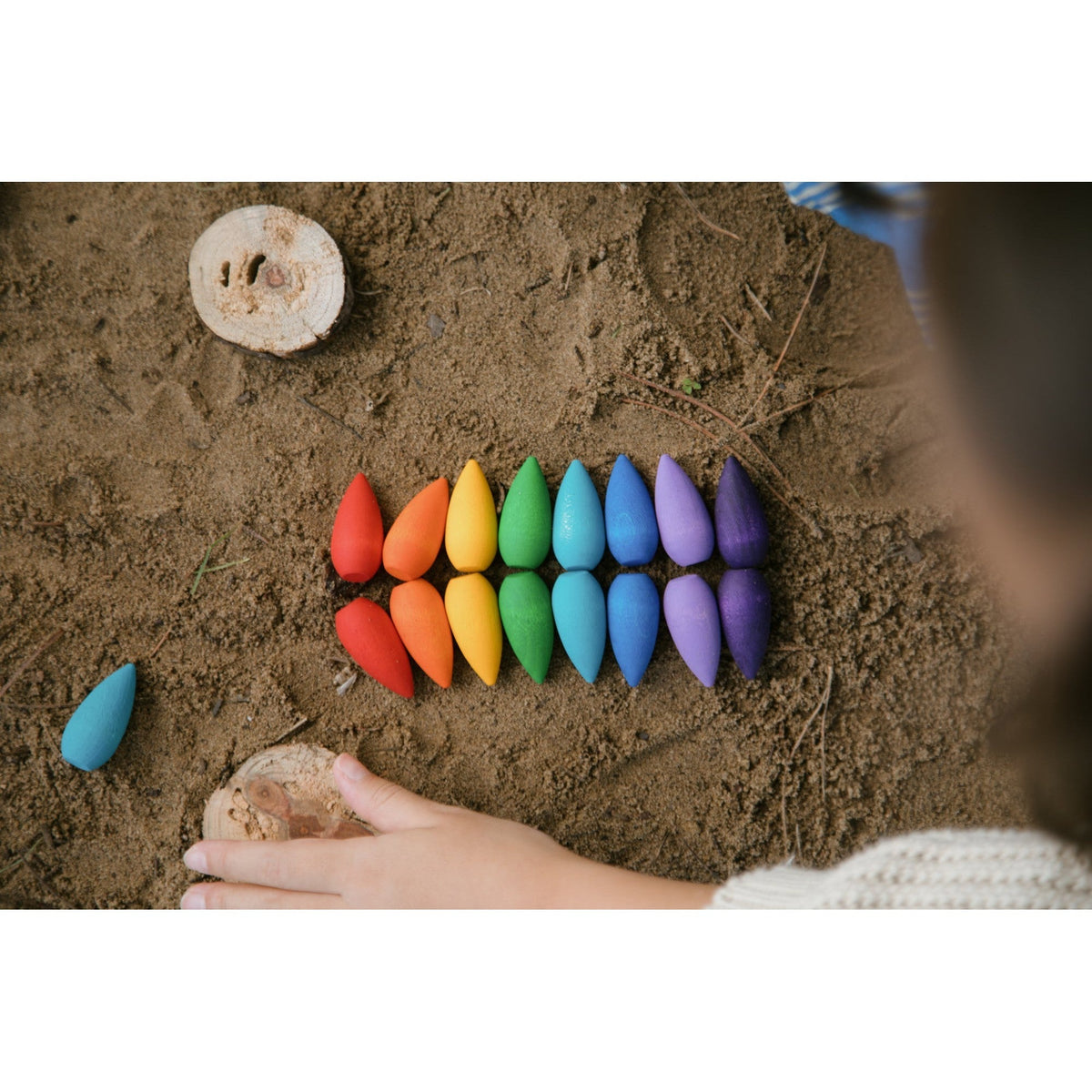 Grapat Loose Parts Rainbow Snowflakes - 36 pieces-Grapat-Modern Rascals