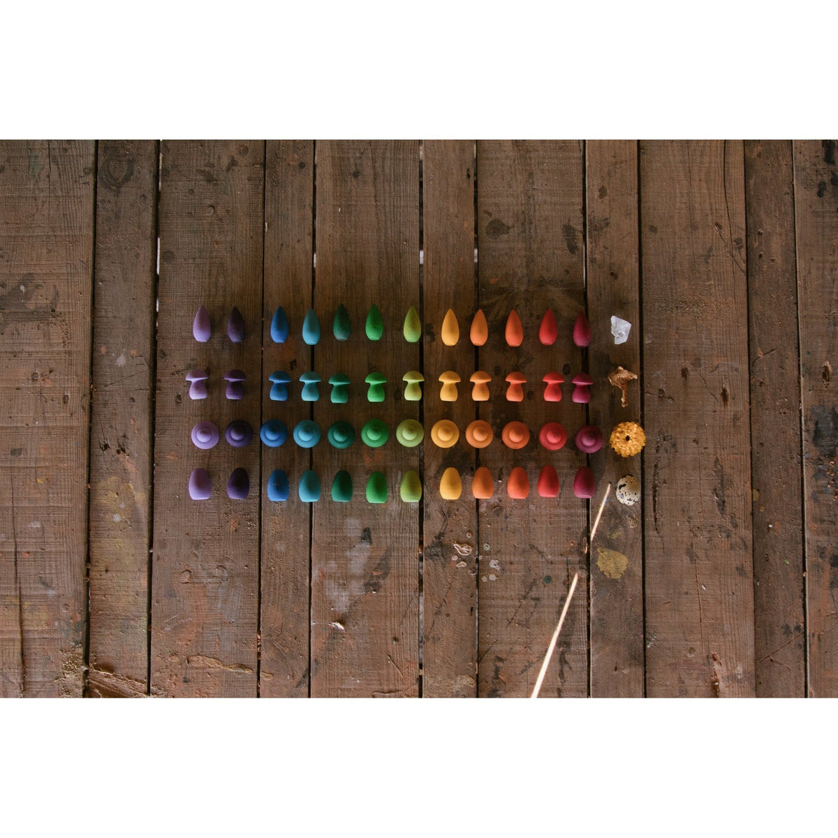 Grapat Loose Parts Rainbow Snowflakes - 36 pieces-Grapat-Modern Rascals