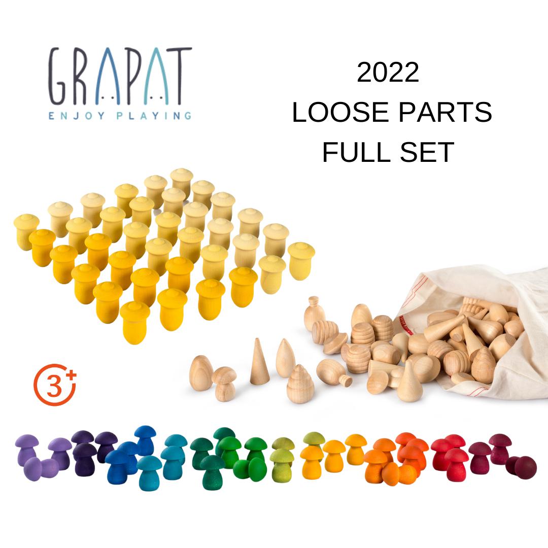 Grapat Loose Parts Set (2022 Release: Rainbow Mushrooms, Yellow Mini Tulips, Natural Assortment Loose Parts)-Grapat-Modern Rascals