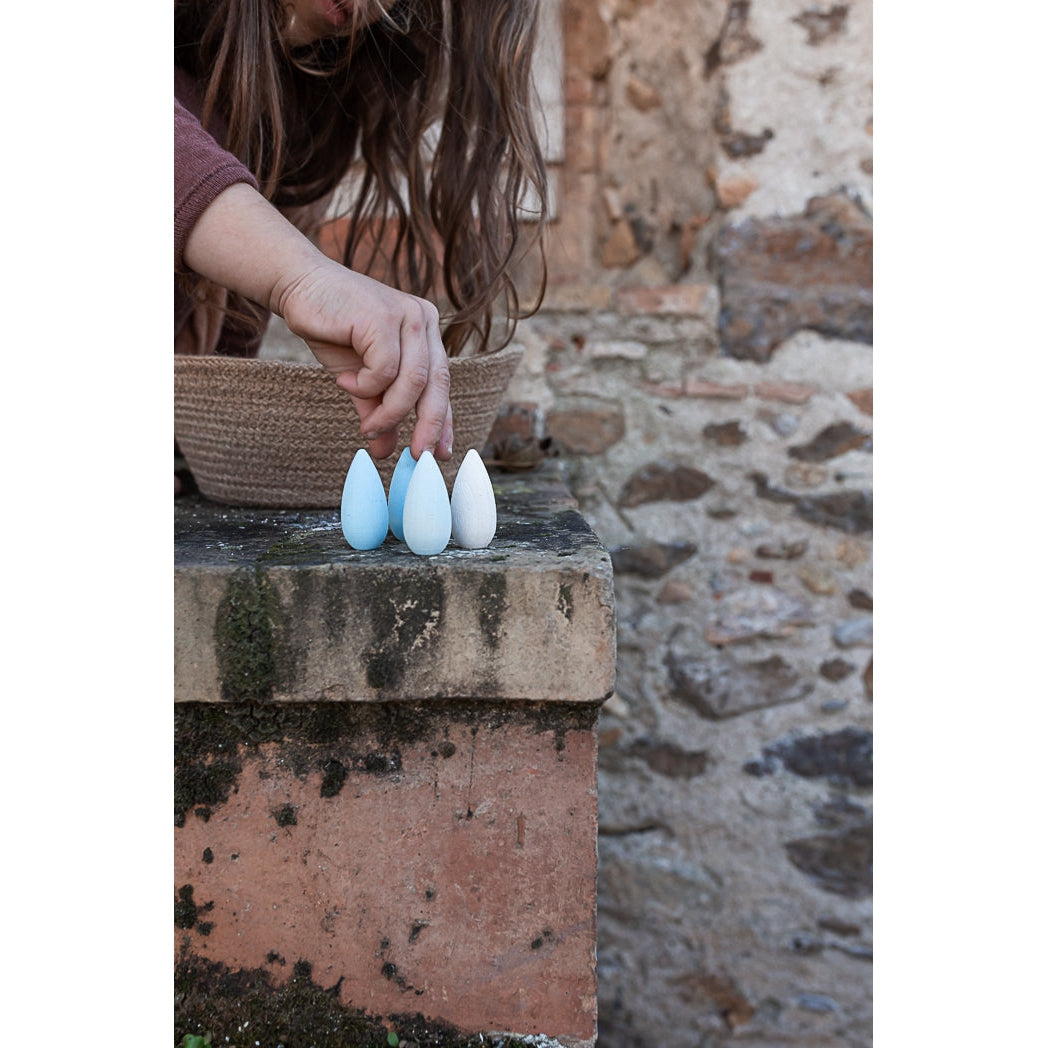 Grapat Loose Parts Snowflakes - 36 pieces in Icy Blues-Grapat-Modern Rascals