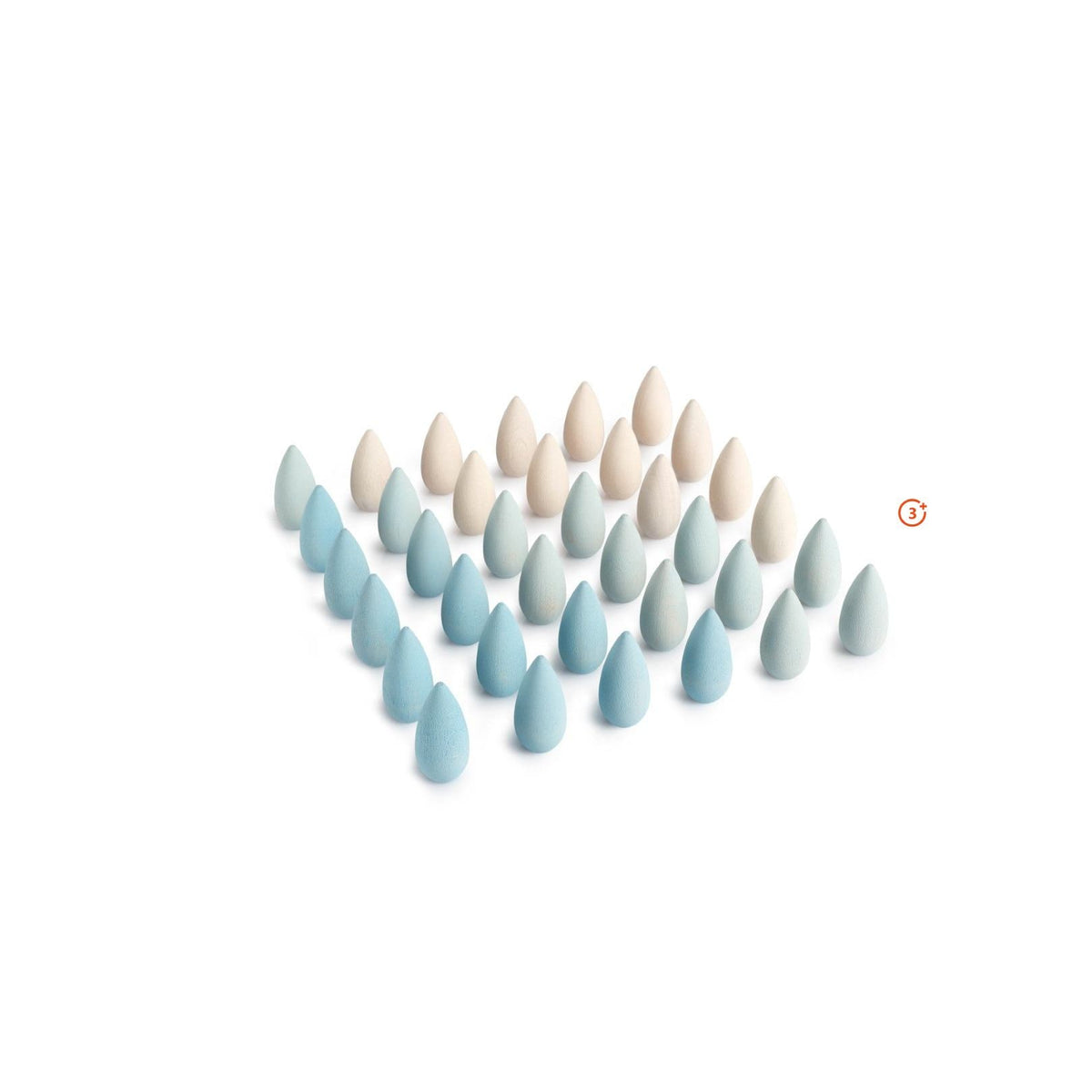 Grapat Loose Parts Snowflakes - 36 pieces in Icy Blues-Grapat-Modern Rascals