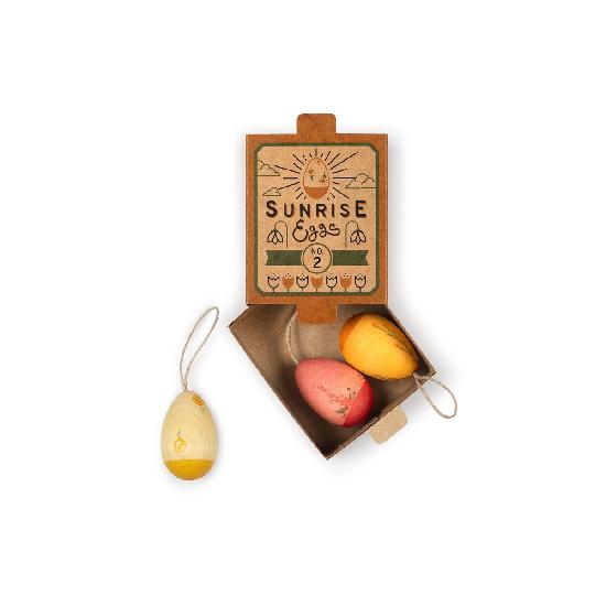 Grapat Ornaments Set - Wood Sunrise Eggs-Grapat-Modern Rascals