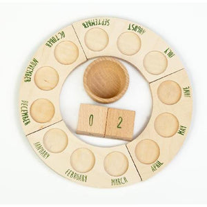 Grapat Perpetual Calendar With Bowl and Cubes - English-Grapat-Modern Rascals