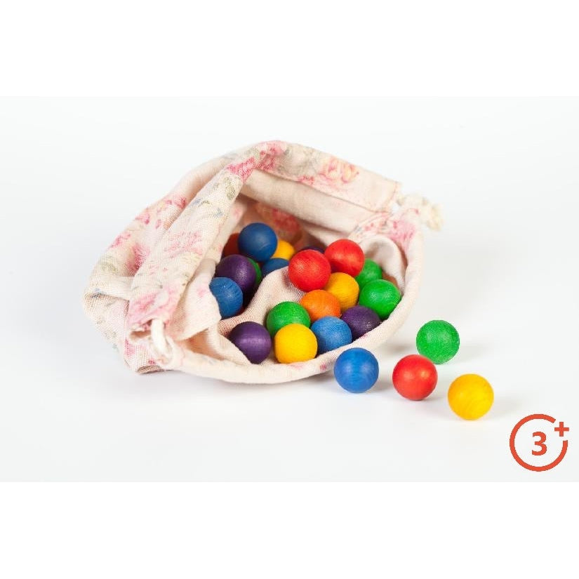 Grapat Wood Marbles in Rainbow Colours - 36 pieces-Grapat-Modern Rascals