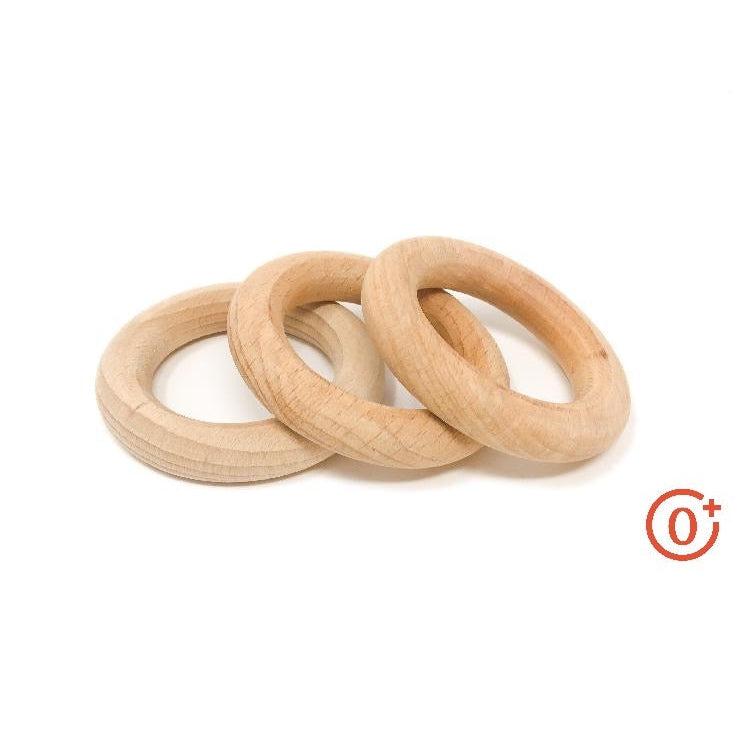 Grapat Wood Natural Hoops 8cm - 3 pieces-Grapat-Modern Rascals
