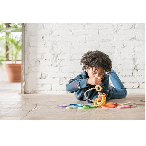 Grapat Wood Nest Rings - 6 Rainbow Colours - 24 pieces-Grapat-Modern Rascals