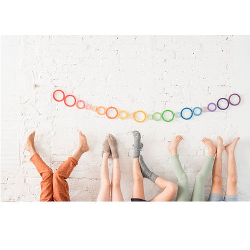 Grapat Wood Nest Rings - 6 Rainbow Colours - 24 pieces-Grapat-Modern Rascals