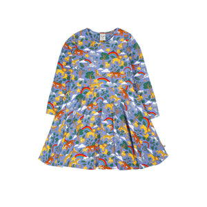 Grape Into The Wild Sofia Skater Dress - 2 Left Size 2-3 & 3-4 years-Frugi-Modern Rascals