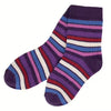 Grape Retro Stripe Socks-Villervalla-Modern Rascals