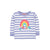 Grape Stripe/Rainbow Louise Applique Top-Frugi-Modern Rascals