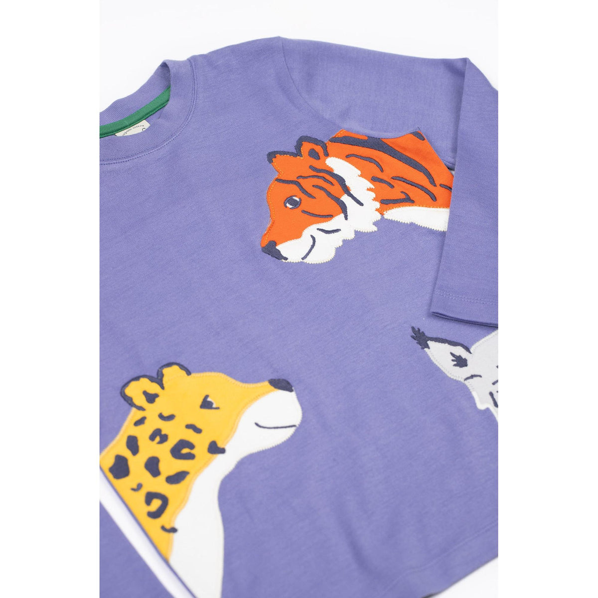 Grape/Big Cats Adventure Applique Top-Frugi-Modern Rascals