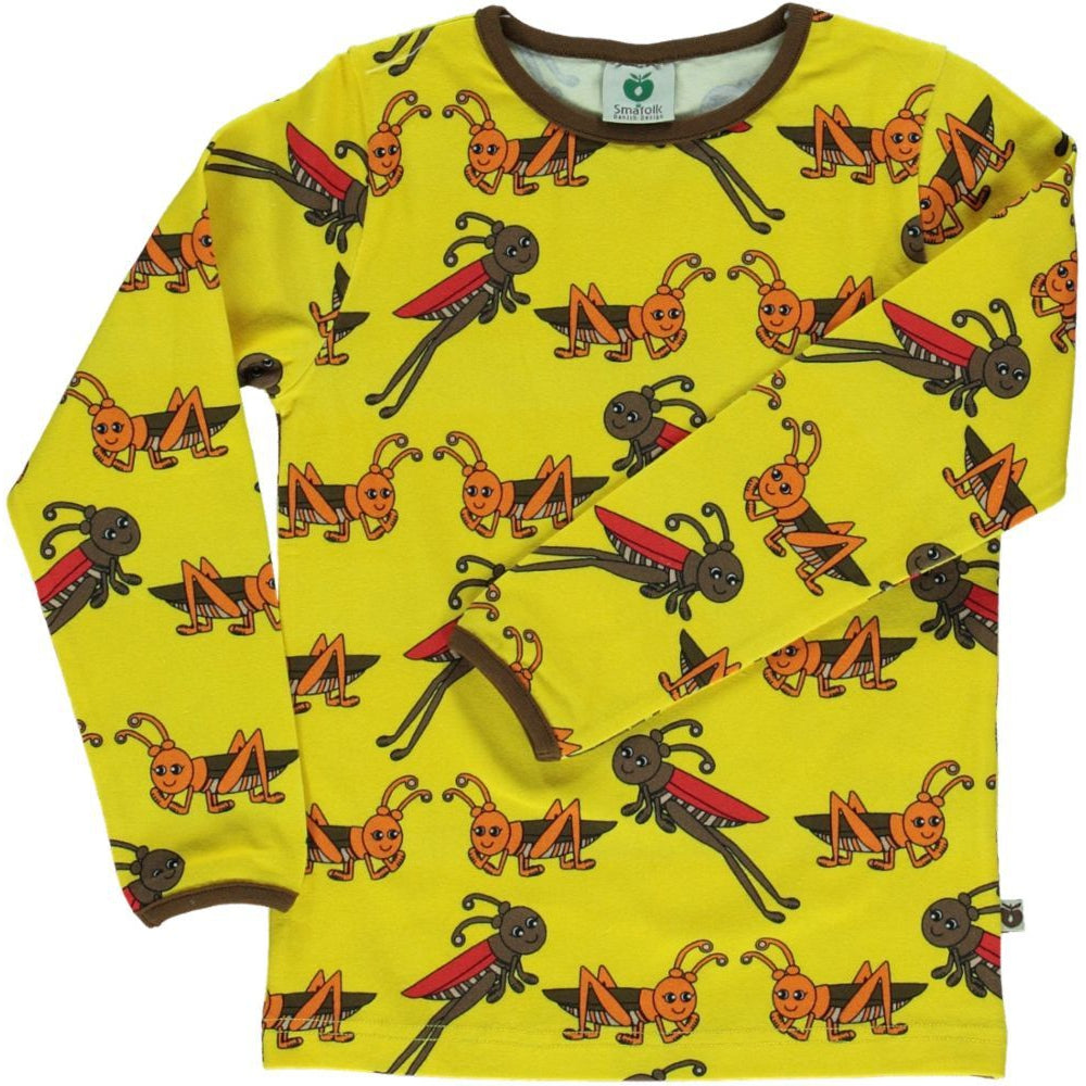Grasshopper Long Sleeve Shirt -Yellow - 1 Left Size 7-8 years-Smafolk-Modern Rascals
