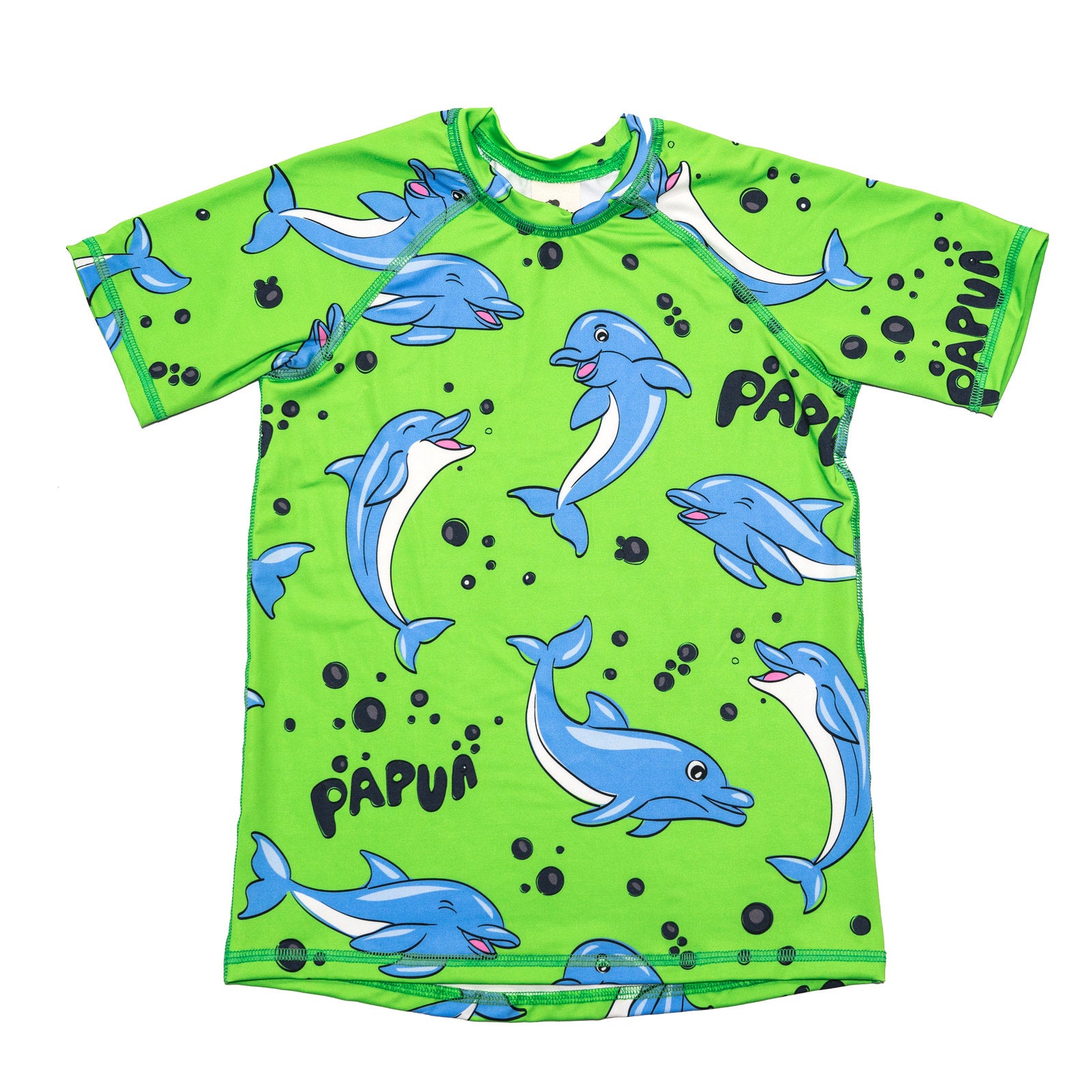 Green Dolphin Short Sleeve Swim Shirt - 1 Left Size 4-6 years-Mullido-Modern Rascals