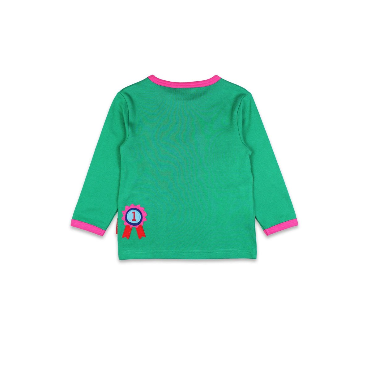 Green Horse Applique Long Sleeve Shirt - 1 Left Size 5-6 years-Toby Tiger-Modern Rascals