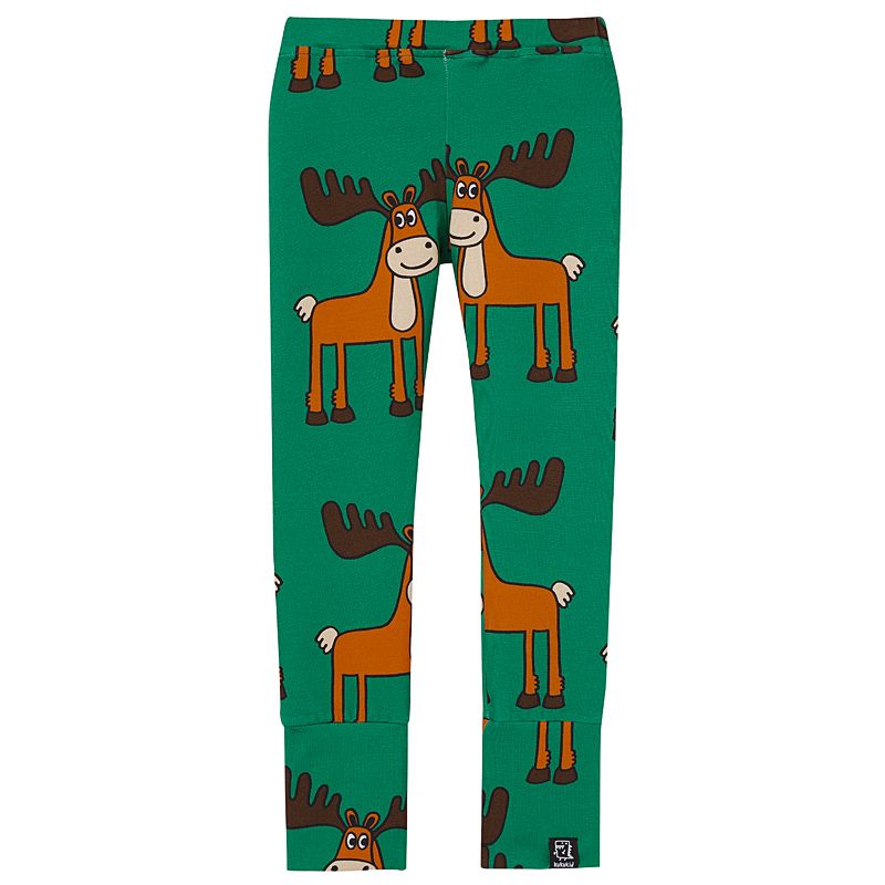 Green Moose Leggings - 2 Left Size 2-4 & 10-12 years-KuKuKid-Modern Rascals