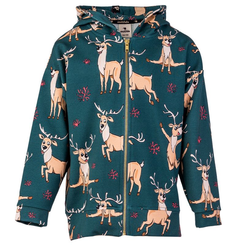 Green Reindeer Hoodie-Mullido-Modern Rascals