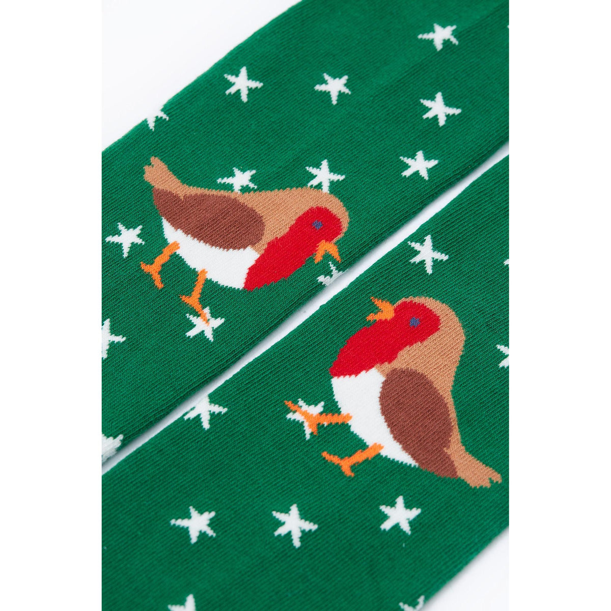 Green Robin/Berry Red Norah Tights - 2 Pack-Frugi-Modern Rascals