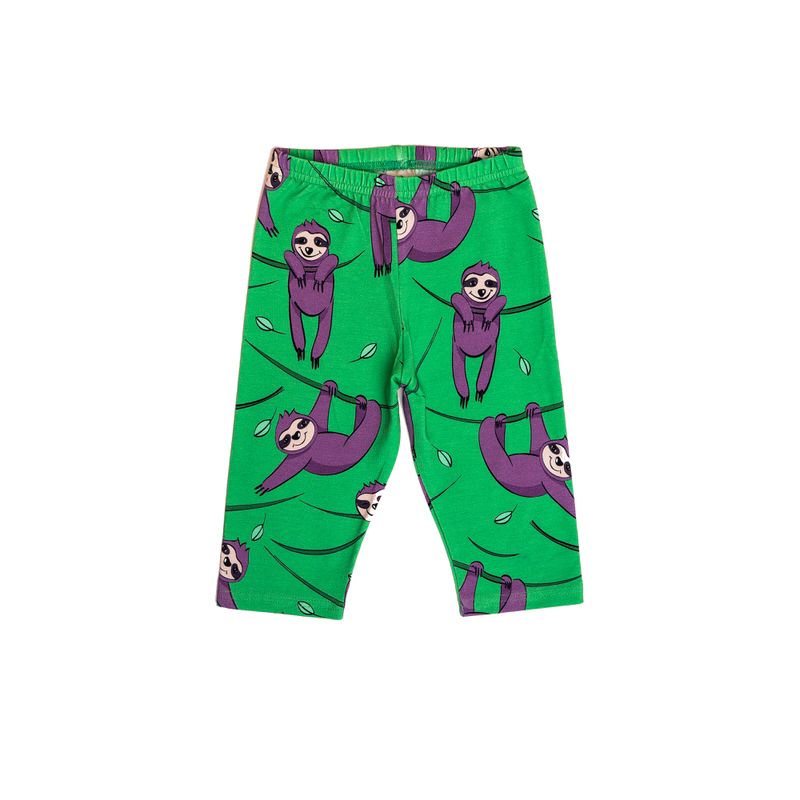 Green Sloth Biker Shorts - 2 Left Size 2-4 & 6-8 years-Mullido-Modern Rascals