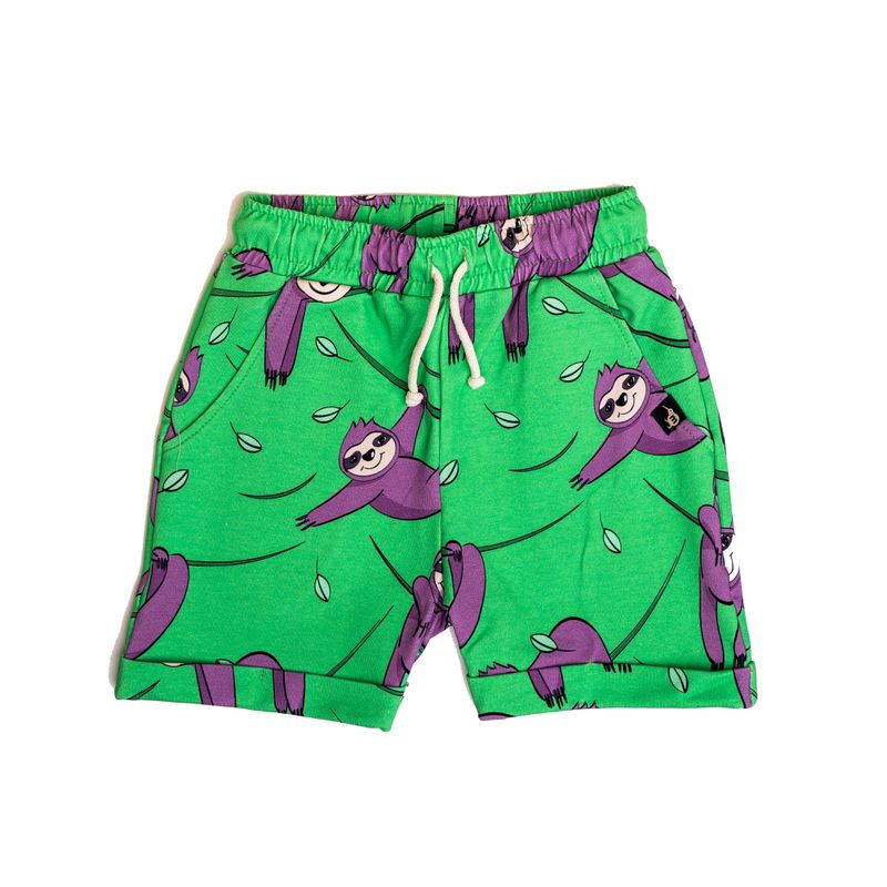 Green Sloth Shorts-Mullido-Modern Rascals