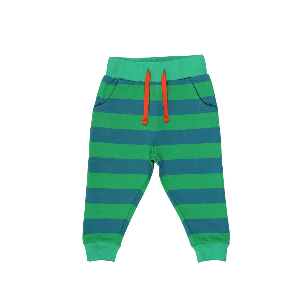 Green Striped Joggers - 1 Left Size 5-6 years-Toby Tiger-Modern Rascals