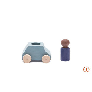 Grey Car with Blue Figure-Lubulona-Modern Rascals