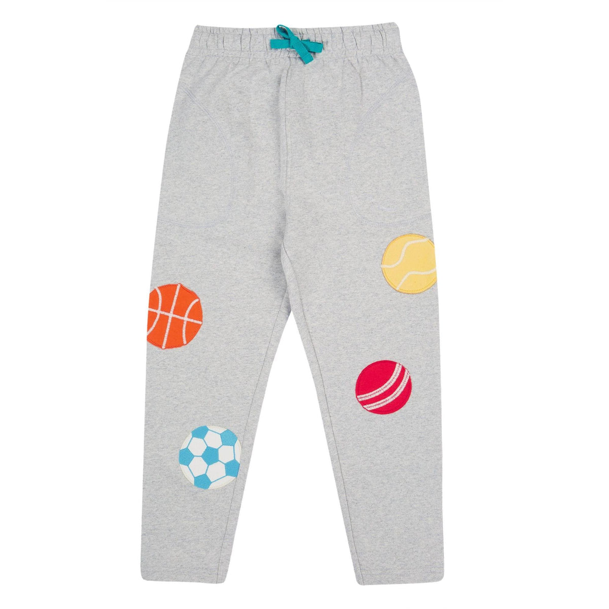 Grey Marl / Sport Jack Applique Joggers - 1 Left Size 8-9 years-Frugi-Modern Rascals