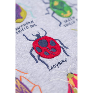 Grey Marl/Bugs Compass Hooded Top - 2 Left Size 2-3 & 10-11 years-Frugi-Modern Rascals