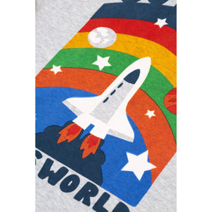 Grey Marl/Out Of This World Tamar Raglan Top-Frugi-Modern Rascals