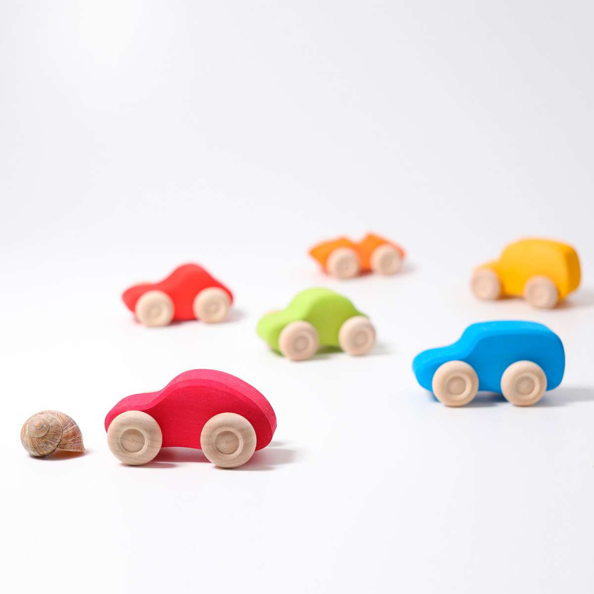Grimm's 6 Multi-Colour Cars-Grimms-Modern Rascals