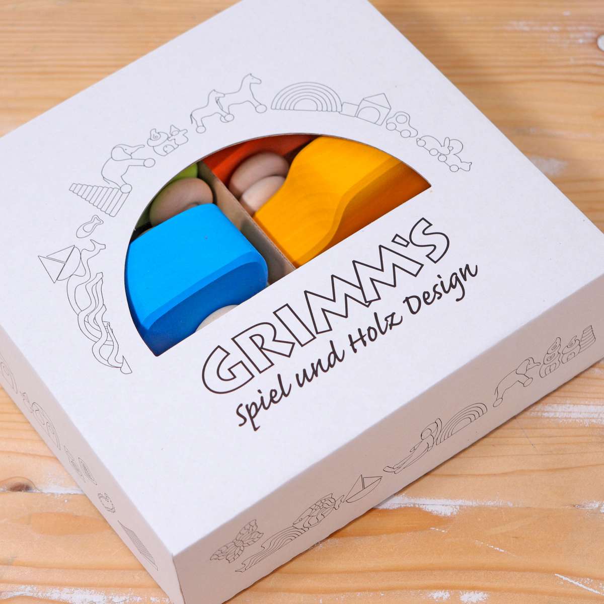 Grimm's 6 Multi-Colour Cars-Grimms-Modern Rascals